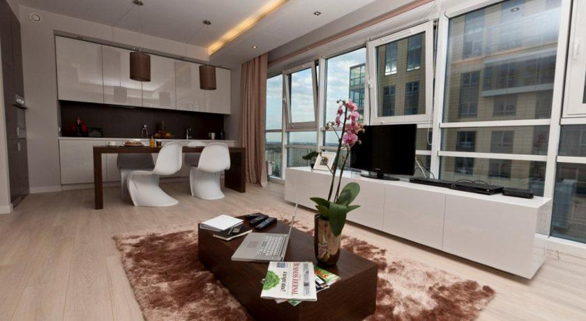 Keuken van Aparthotel Platinum Residence in Warschau