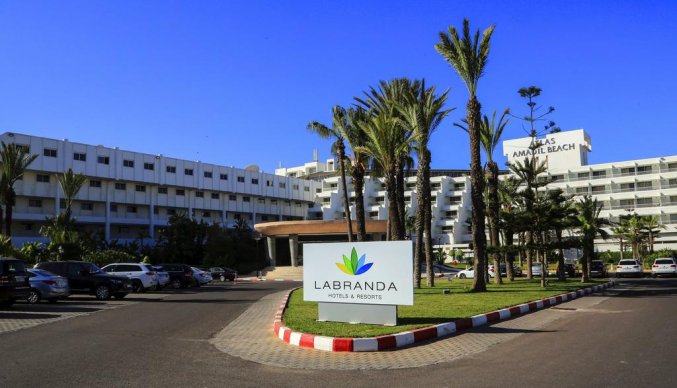 Voorkant van hotel Atlas Amadil Beach Aqua Sun in Agadir