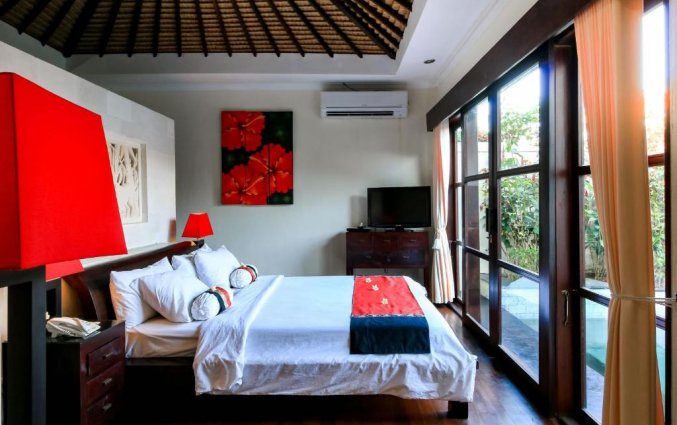 Slaapkamer van hotel Aleesha Villas in Bali