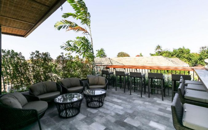 Terras van hotel Aleesha Villas in Bali