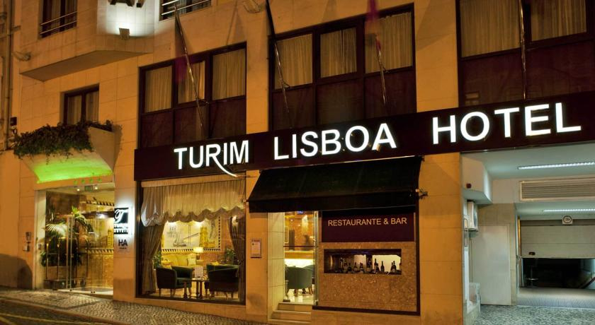 Vooraanzicht van Hotel Turim Lisboa in Lissabon