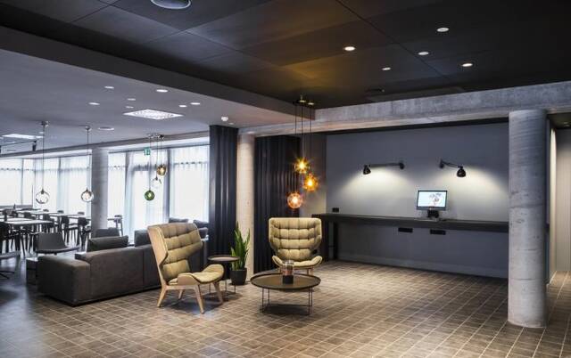 Lounge van hotel Skuggi by Keahotels IJsland