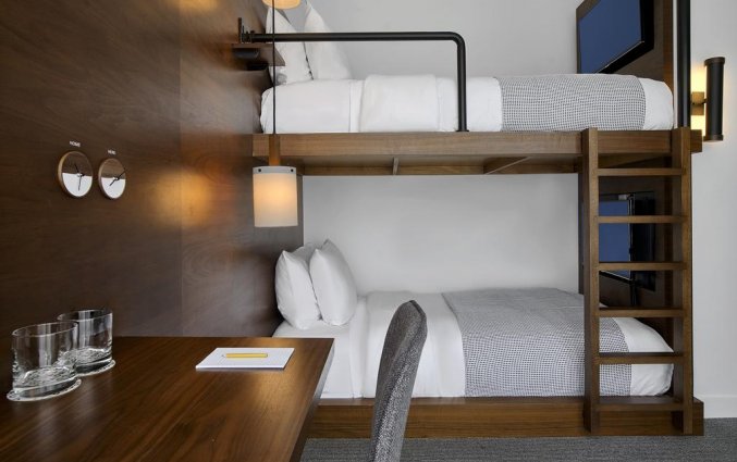 Bunk slaapkamer van hotel Arlo Nomad New York