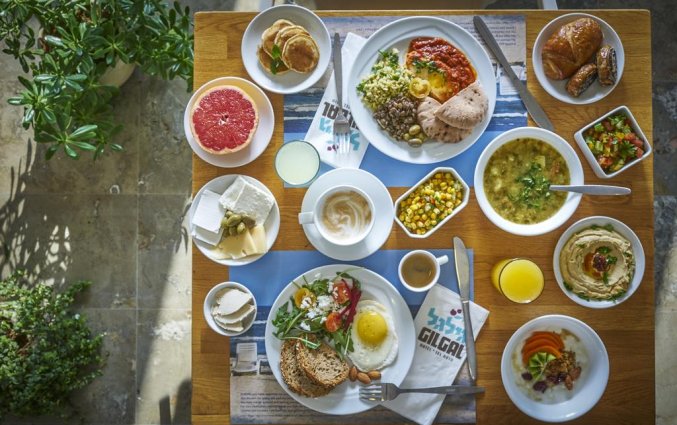 Ontbijt van Hotel Gilgal Tel Aviv