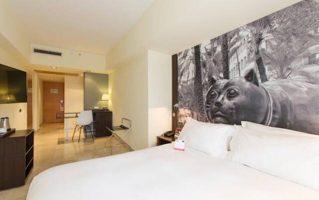 Tweepersoonskamer van Hotel Expo in Barcelona