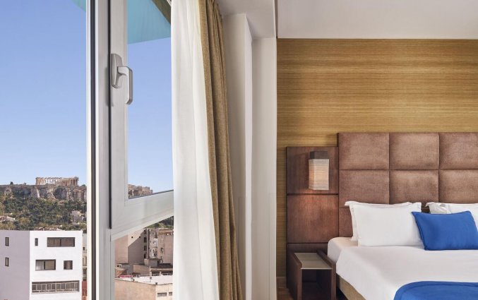 Tweepersoonskamer met uitzicht op Akroplis van Hotel Arion Athens in Athene