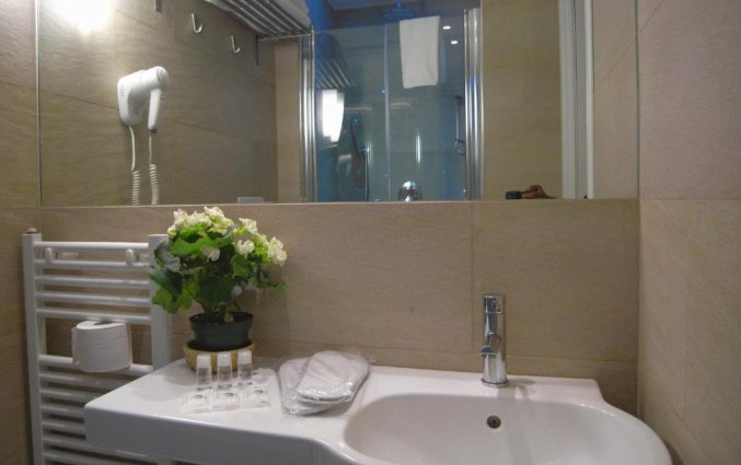 Badkamer van een tweepersoonskamer van Eurohotel in Milaan