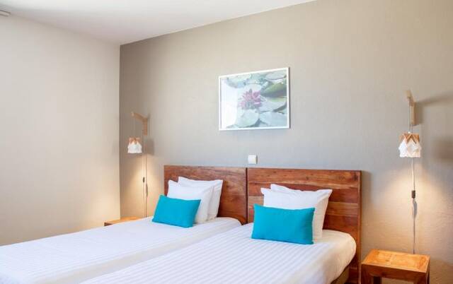 Tweepersoonskamer van aparthotel Victoria Garden in Bordeaux