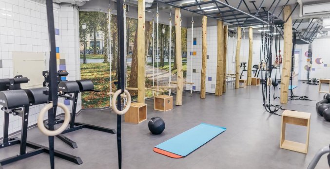 Fitnesszaal van het uHotel in Ljubljana
