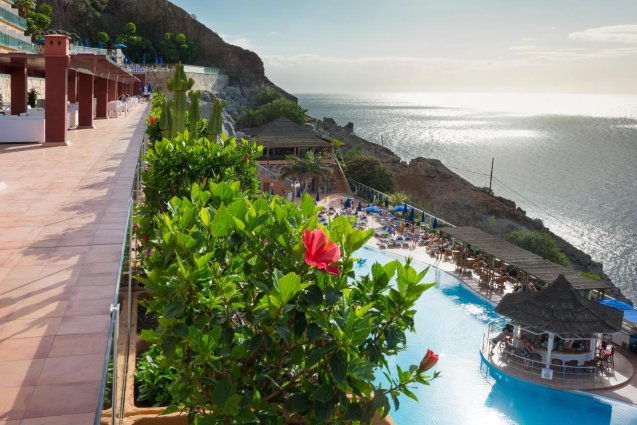 Uitzicht vanaf Hotel Mogan Princess & Beach Club op Gran Canaria