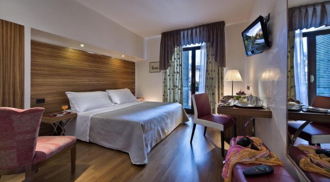 Tweepersoonskamer bij Hotel Best Western Turijn