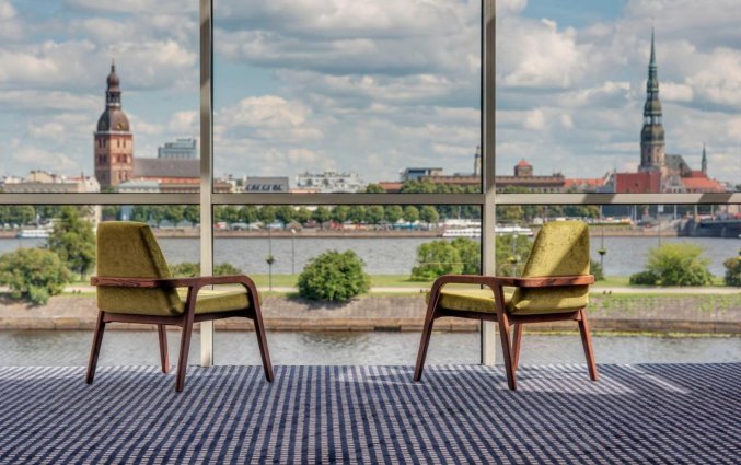 Uitzicht van Hotel Radisson Blu Daugava Riga