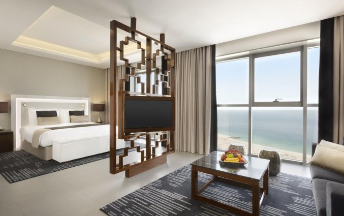 Tweepersoonskamer van hotel Wyndham Dubai Marina