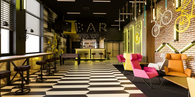 Bar van Hotel Start Atos in Warschau