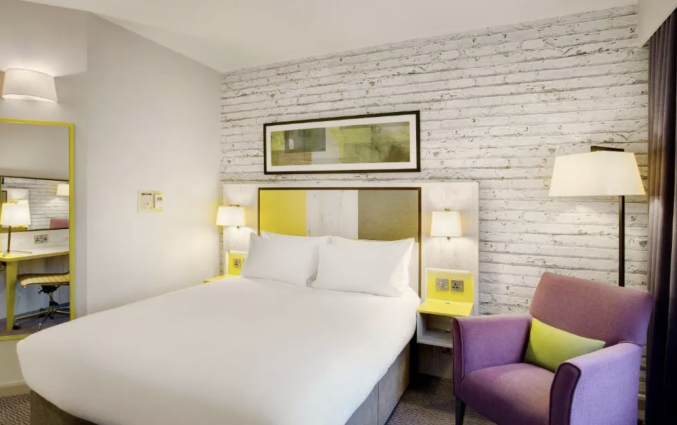 Tweepersoonskamer van hotel Jurys Inn Manchester City Centre