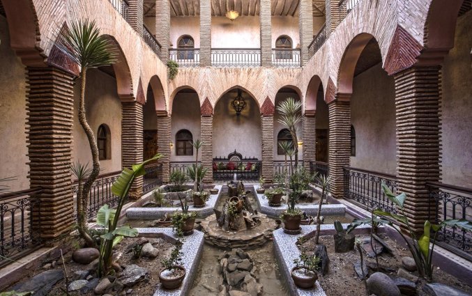 Patio van Hotel Kasbah Le Mirage in Marrakech