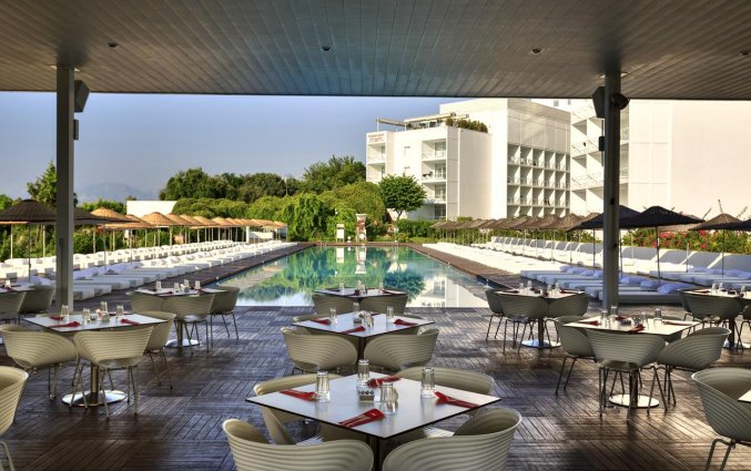 Terras van Hotel Su & Aqualand in Antalya