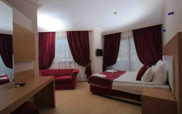 Slaapkamer van Hotel Drita in Alanya