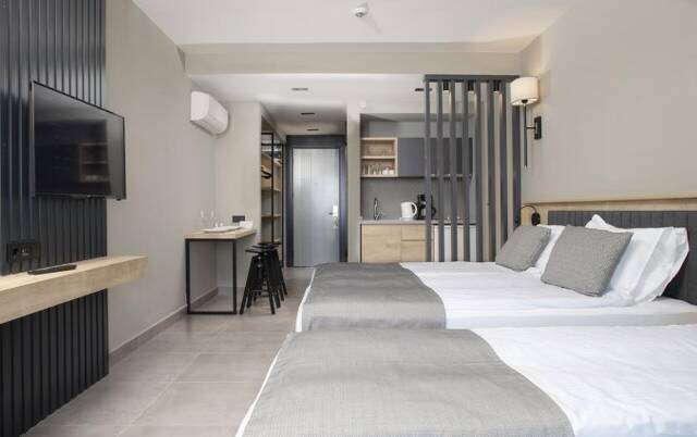 Slaapkamer van Resort Green Garden in Alanya