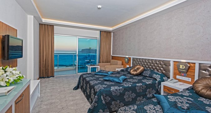 Slaapkamer van Hotel Diamond Hill Resort in Alanya