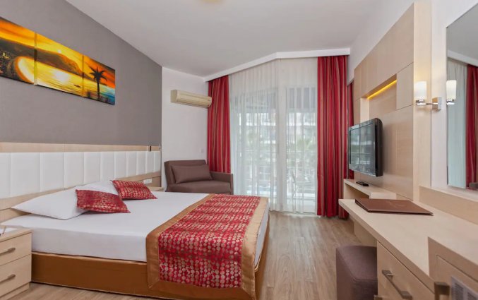 Slaapkamer van Hotel Gardenia in Alanya