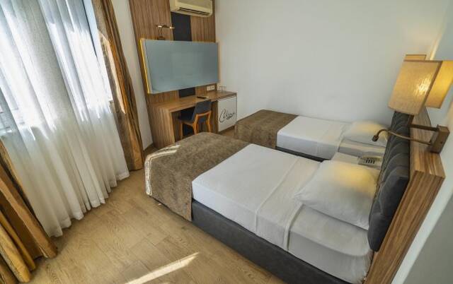 Slaapkamer van Hotel Kleopatra Celine in Alanya
