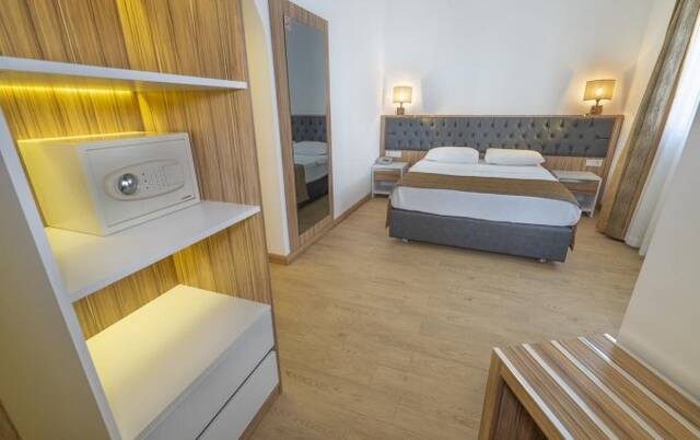 Slaapkamer van Hotel Kleopatra Celine in Alanya
