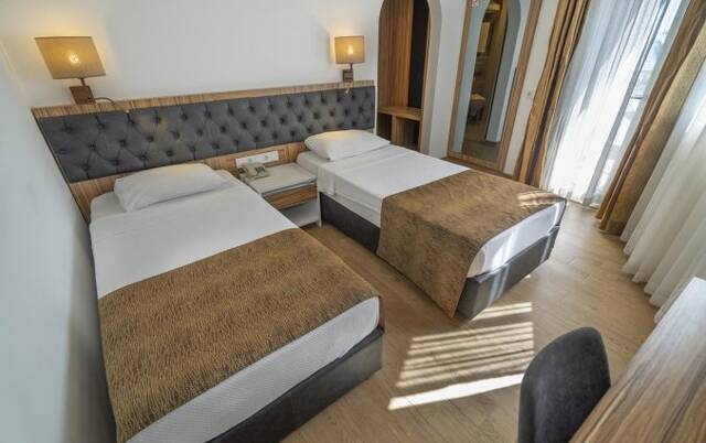 Slaapkamer van Hotel Kleopatra Celine in Alanya