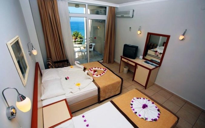 Tweepersoonskamer van hotel Incekum Su Alanya