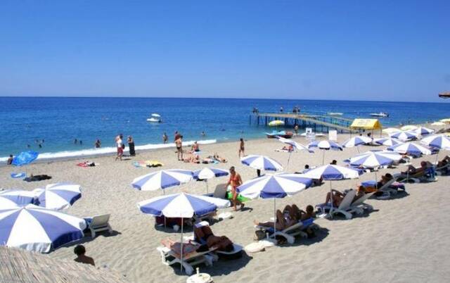Strand van Hotel Blue Fish Alanya
