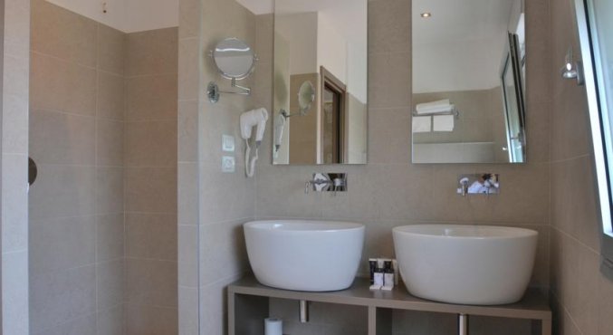 Badkamer van een tweepersoonskamer van Hotel Sirio in Venetie