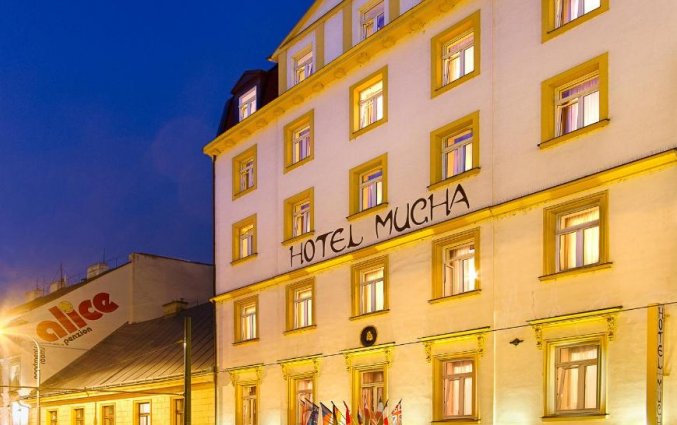 Gebouw van Hotel Mucha Praag
