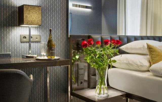 Tweepersoonskamer van Hotel Mucha Praag
