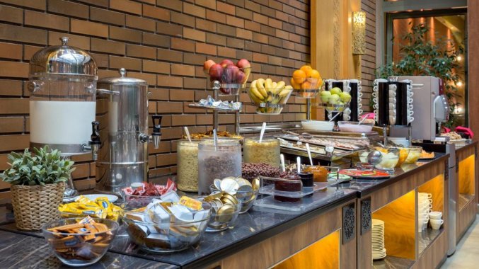 Ontbijtbuffet in Hotel Marmara in Budapest