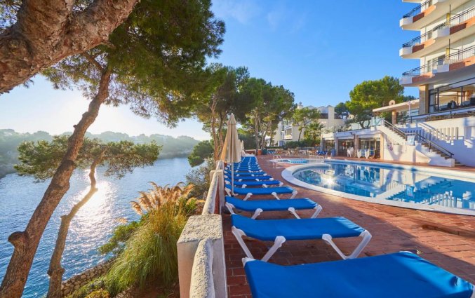 Uitzicht vanaf het zonneterras van Hotel Cala Ferrera Mallorca