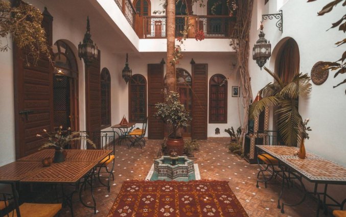 Binnentuin van Riad Sable Chaud Marrakech