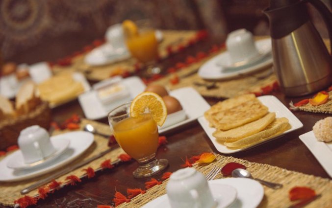 Ontbijt van Riad Sable Chaud Marrakech