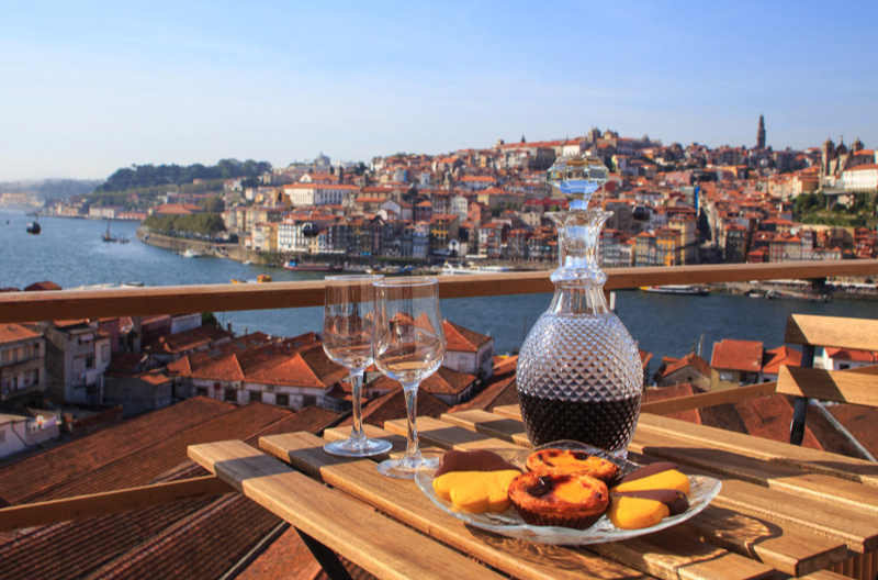 Portwijn drinken in Porto