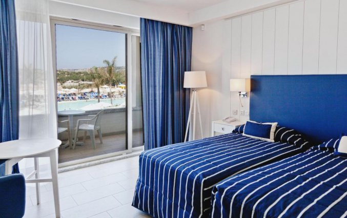Tweepersoonskamer van Resort DB Seabank op Malta