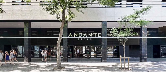 Entree van hotel Andante in Barcelona