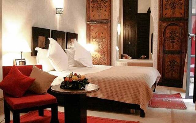 Tweepersoonskamer van Riad Diana in Marrakech