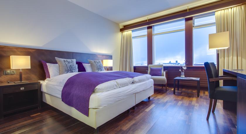 Tweepersoonskamer van Hotel Radisson Blu Saga op IJsland