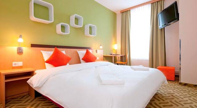 Tweepersoonskamer van Hotel Ibis Styles Berlin City Ost in Berlijn
