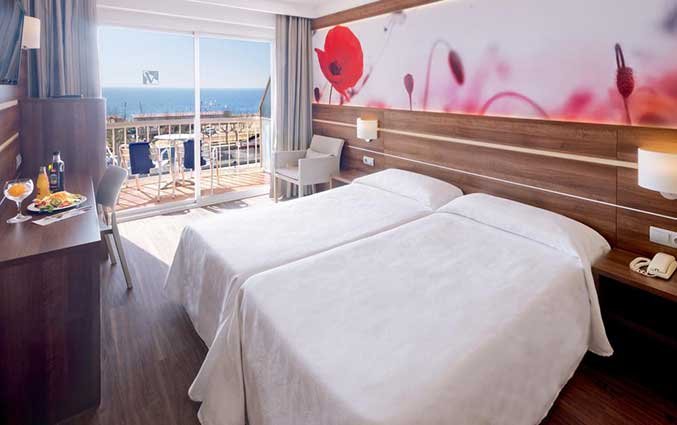 Slaapkamer van Hotel Volga in Costa Brava