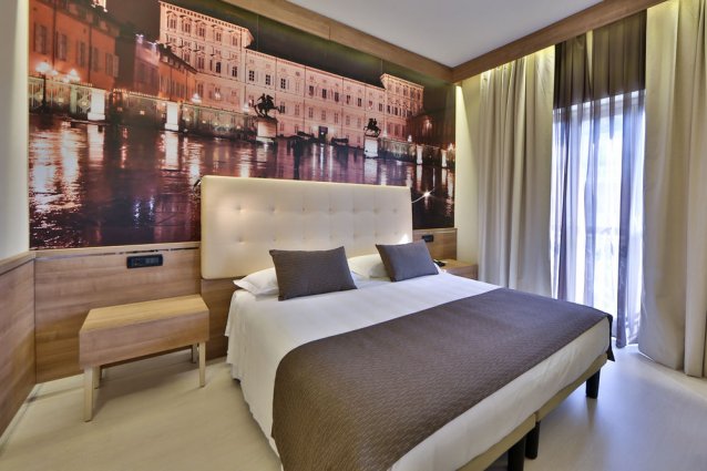Tweepersoonskamer van Hotel Best Western Luxor in Turijn
