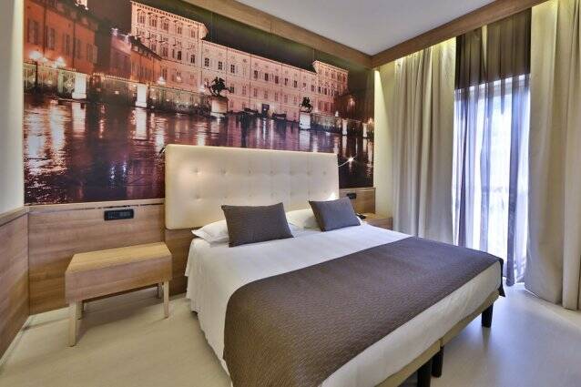 Tweepersoonskamer van Hotel Best Western Luxor in Turijn