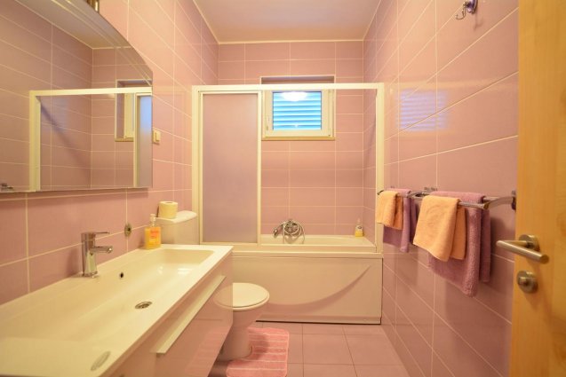 Badkamer van een appartement van appartementen Villa Rosa in Dubrovnik
