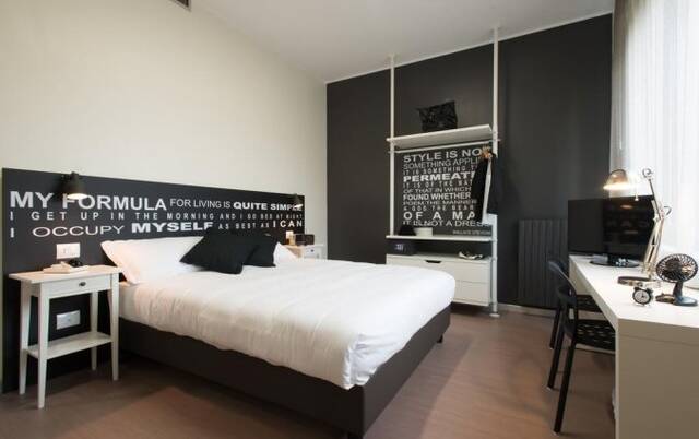 Tweepersoonskamer van Hotel Ornato in Milaan