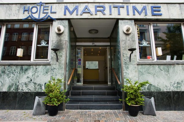 Entree van hotel Maritime in Kopenhagen