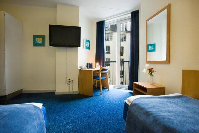 Tweepersoonskamer van hotel Maritime in Kopenhagen